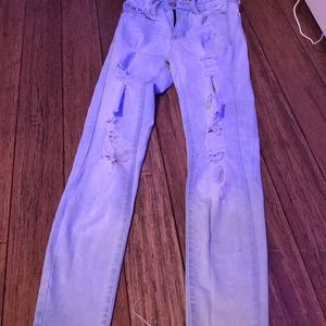 High rise ripped jeans size 00